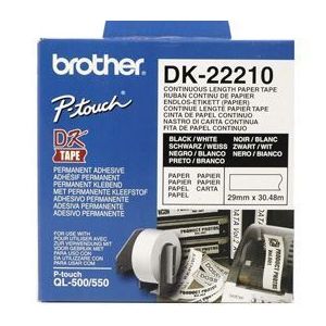 Banda continua de hartie Brother DK22210 29 mm x 30 48 m negru/alb imagine