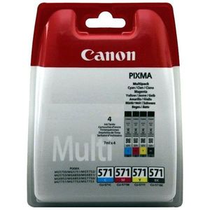 Pachet 4 Cartuse Inkjet Canon CLI-571 Multipack B/C/M/Y 4 x 7ml imagine