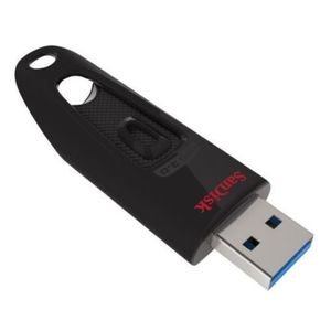 Stick USB SanDisk Cruzer Ultra, 128GB, USB 3.0, Negru imagine