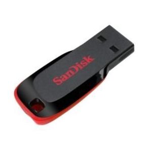 Stick USB SanDisk Cruzer Blade, 64GB (Negru/Rosu) imagine