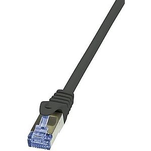 Cablu S/FTP LogiLick CQ3053S, Patchcord, CAT.6a, 2m (Negru) imagine