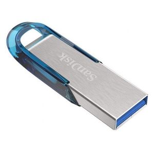 Stick USB SanDisk Cruzer Ultra Flair, 64GB, USB 3.0 (Albastru/Argintiu) imagine