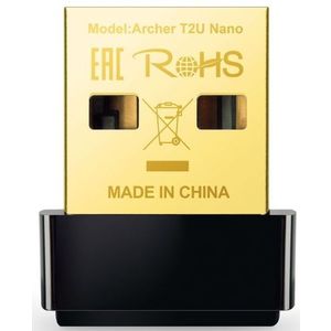 Adaptor USB Wireless TP-LINK Archer T2U Nano, Dual Band, 600 Mbps (Negru) imagine