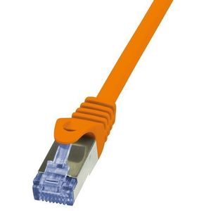 Cablu S/FTP LogiLink CQ3068S, Cat.6A, Patchcord (Portocaliu) imagine