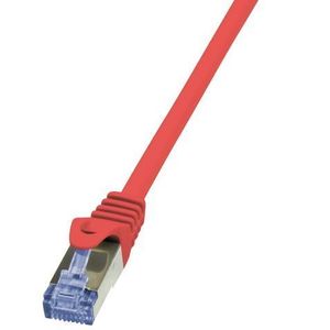 Cablu S/FTP LogiLink CQ3034S, Cat.6A, Patchcord (Rosu) imagine
