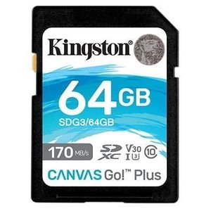 Card de memorie Kingston SDXC CANVAS GO PLS 64GB CL10 UHS-I imagine