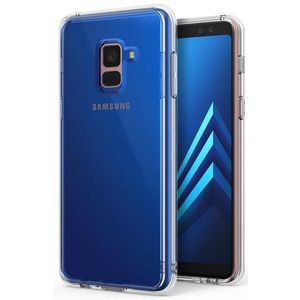 Protectie Spate Ringke FUSION 8809583842500 pentru Samsung Galaxy A8 Plus 2018 (Transparent) + Folie protectie ecran Ringke imagine