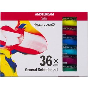 Amsterdam General Selection Set de vopsele acrilice 36 x 20 ml imagine