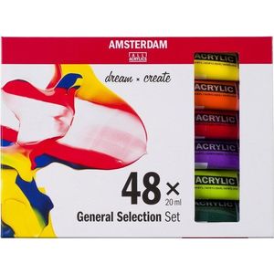 Amsterdam General Selection Set de vopsele acrilice 48 x 20 ml imagine