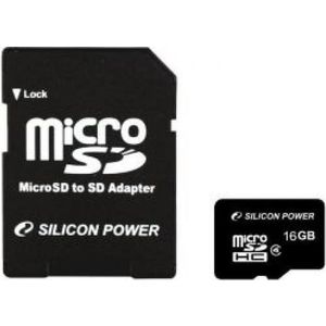 Card de memorie Silicon Power SMC00393, microSDHC, 16GB, Clasa 4 + Adaptor SD imagine