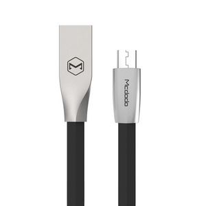 Cablu de date Mcdodo Zn-Link CA-1254, MicroUSB, 1.5 m, 2.4 A (Negru/Argintiu) imagine