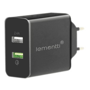 Incarcator Retea Quick Charge Lemontti Dual USB LIRQ3N3A (Negru) imagine
