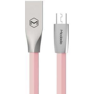 Cablu de date Mcdodo Zn-Link, MicroUSB, 1.5m, 2.4A max (Argintiu/Roz) imagine