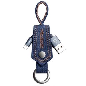 Cablu de date Mcdodo Denim Key-Chain, MicroUSB, 0.15m, 2A (Albastru) imagine