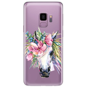 Protectie Spate Lemontti Art Watercolor Unicorn LEMHSPS9GTWU pentru Samsung Galaxy S9 G960 (Multicolor) imagine