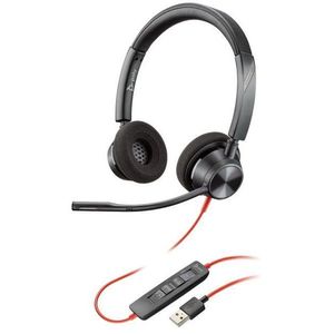 Casti Stereo Poly Blackwire C3320-M, Microsoft, Microfon, USB-A (Negru) imagine