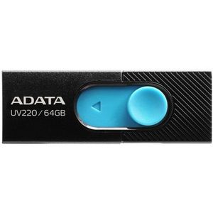 Stick USB A-DATA UV220, 64GB, USB 2.0 (Negru/Albastru) imagine