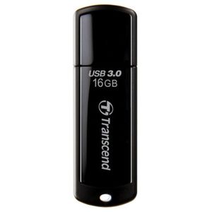 Stick USB Transcend JetFlash 700, 16GB, USB 3.0 (Negru) imagine