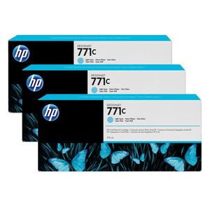 HP Pachet cu 3 cartuşe de cerneală DesignJet 771C Cyan B6Y36A imagine