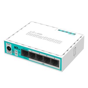 Mikrotik hEX lite router cu fir Alb RB750r2 imagine