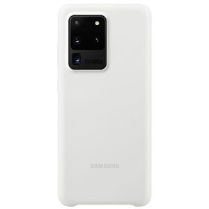 Capac protectie spate Samsung Silicone Cover pentru Galaxy S20 Ultra White imagine