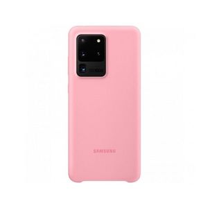 Capac protectie spate Samsung Silicone Cover pentru Galaxy S20 Ultra Pink imagine