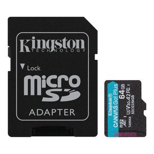 Card de memorie Kingston Canvas Go! Plus 64GB MicroSD UHS-I + adaptor imagine