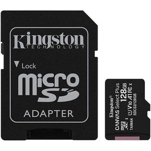 Card de memorie Kingston Canvas Select Plus 128GB MicroSD UHS-I + adaptor imagine