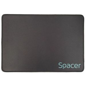 Mouse Pad Gaming Spacer SP-PAD-GAME-M, 250 x 350 x 3 mm, spuma din cauciuc natural + tesatura (Negru) imagine