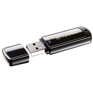 Stick USB Transcend JetFlash 350, 16GB, USB 2.0 (Negru) imagine