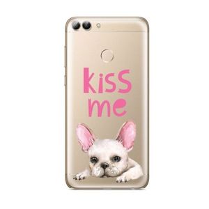 Protectie Spate Lemontti Art Pug Kiss LMSAHPSM28 pentru Huawei P Smart (Multicolor) imagine
