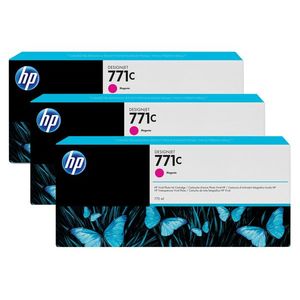 HP Pachet cu 3 cartuşe de cerneală DesignJet 771C Magenta B6Y33A imagine
