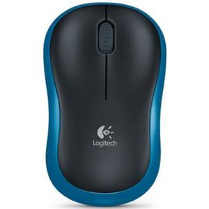 Mouse Optic Wireless Logitech M185, USB, 1000 DPI (Albastru) imagine
