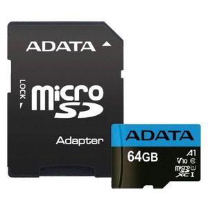 Card de memorie ADATA Premier, MicroSDXC, 64GB, UHS-I, Class 10 + Adaptor microSD imagine