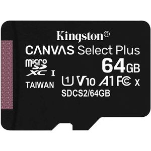 Card de memorie MicroSD Kingston Canvas Select Plus, 64GB, UHS-I, Class 10 imagine