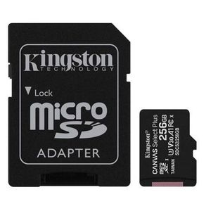 Card de memorie MicroSD Kingston Canvas Select Plus, 256GB, UHS-I, Class 10 + Adaptor SD imagine