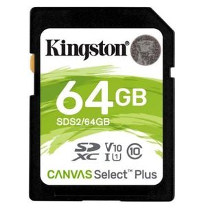 Card de memorie Kingston SDXC Canvas Select Plus 100R, 64GB, Class 10, UHS-I U1 V10 imagine