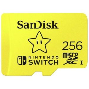 Card de memorie SanDisk Nintendo Switch, microSDXC, 256GB, UHS-I, V30, U3, Class 10 imagine