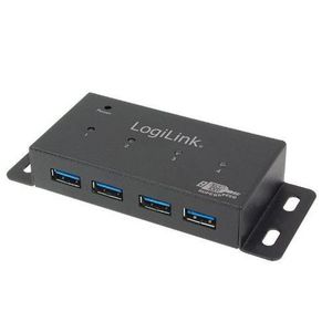 Hub USB Logilink UA0149, 4 x USB 3.0 (Negru) imagine
