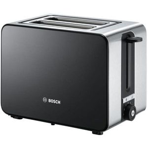 Prajitor de paine Bosch TAT7203, Safety-off, functie decongelare, 2 felii, negru/inox imagine
