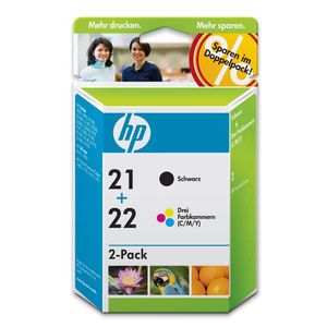 HP Pachet cu 2 cartuşe de cerneală originale 21 Negru/22 SD367AE imagine