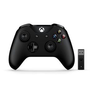 Microsoft Xbox Controller + Wireless Adapter Negru Gamepad 4N7-00002 imagine