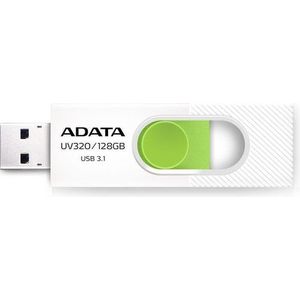 Stick USB A-DATA UV320 128GB, USB 3.1 (Alb/Verde) imagine