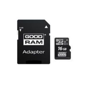 Card de memorie Goodram microSDHC 16GB, Clasa 10 + Adaptor microSD imagine