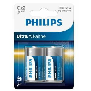 Baterii Philips Ultra Alkaline C, 2 buc imagine
