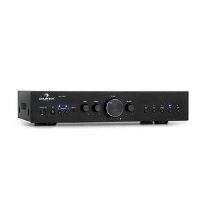 Auna AV2-CD608BT, amplificator HiFi stereo, 4 x 100 W RMS, BT, intrare optică digitală, negru imagine