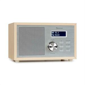Auna Ambiant DAB + / FM, radio, BT 5.0, intrare AUX, afișaj LCD, ceas cu alarmă, aspect din lemn, maro imagine