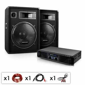 Electronic-Star DJ PA set complet "Miami Quasar" amplificator 2x boxe imagine