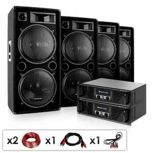 Electronic-Star DJ PA Komplettset "Phuket Pulsar Pro" 2 x amplificator și 4 x boxe imagine