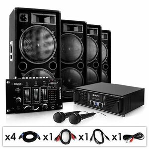 Electronic-Star Sistem PA "Bassbrigade USB" set cutii amplificator Mixer imagine